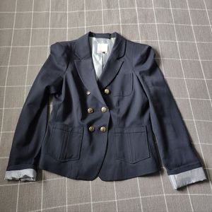 Rebecca Taylor Navy Blazer with Gold Buttons